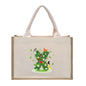 Cotton and linen canvas tote bag, printed letter tote bag, portable light handbag, gift shopping bag
