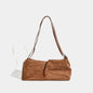 Vintage matte hobo bag, large capacity pillow bag, commuter versatile shoulder crossbody bag