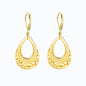 Brass real gold electroplating niche light luxury karst pleated earrings women's earrings