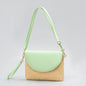 Holiday straw bag, small solid color shoulder bag, small crossbody beach bag, seaside beach bag evening clutch woven bag