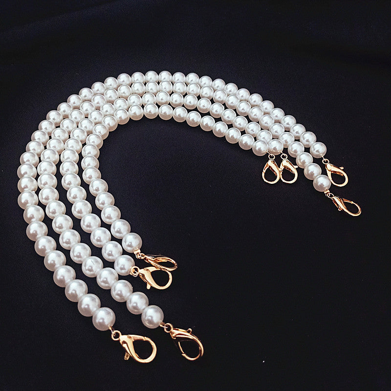 Pearls Beaded Women Lady Handbags Pearl Shoulder Hand Bag Purse Chain