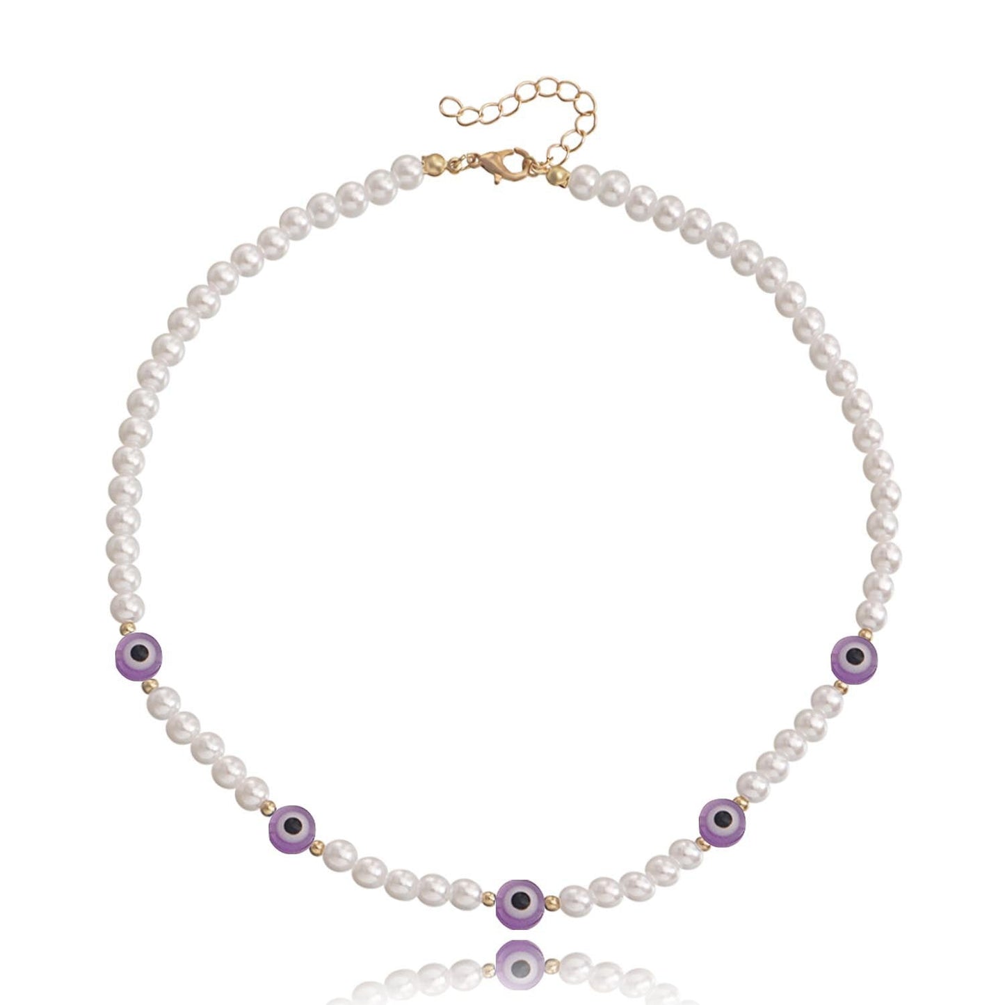 Love Imitation Beaded Pearl Necklace