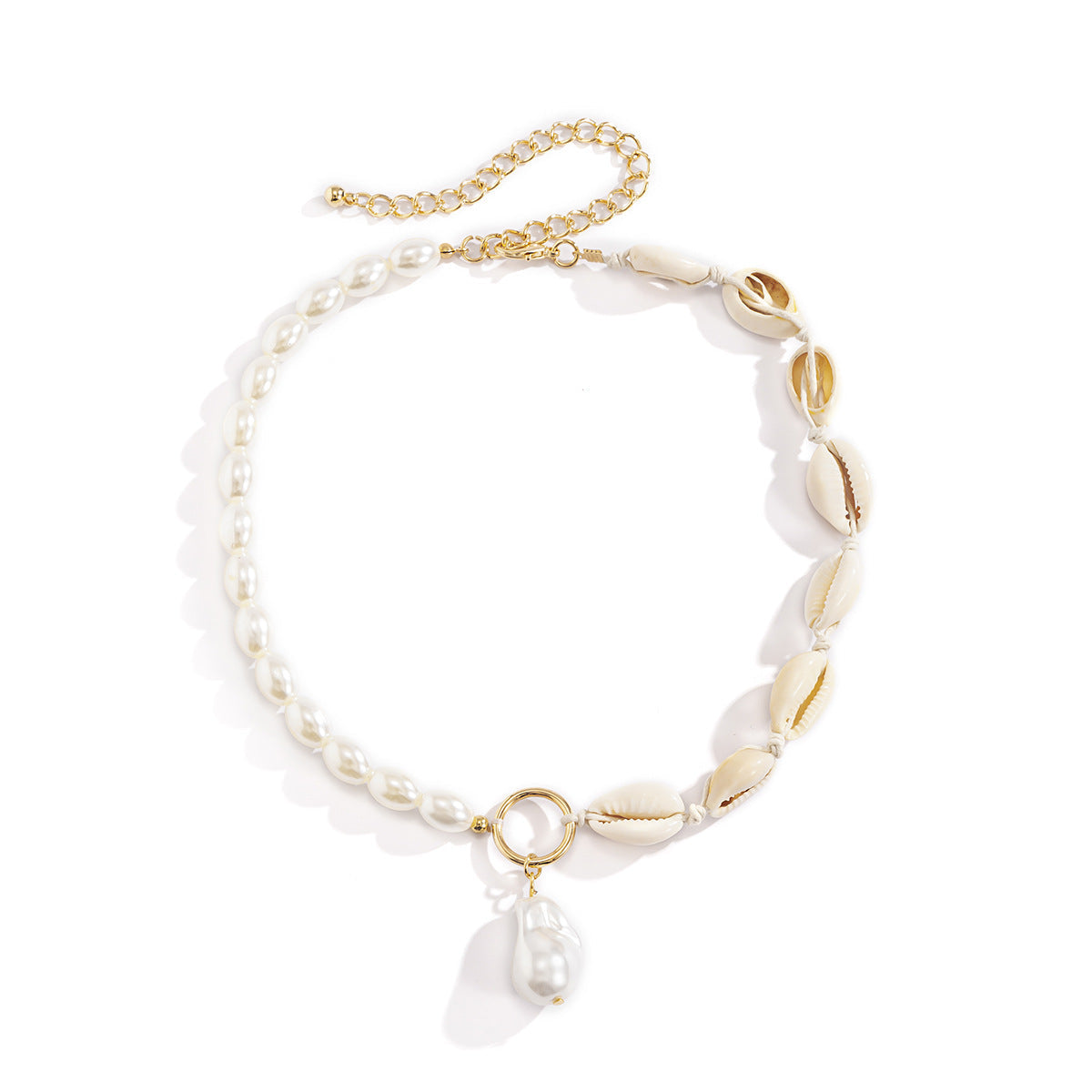 Handmade Women Pearl Necklace Natural Shell Necklace Jewelry