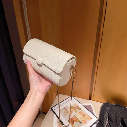 Small crossbody fashion chain bag, women's bag soft leather pillow bag, shoulder crossbody bag