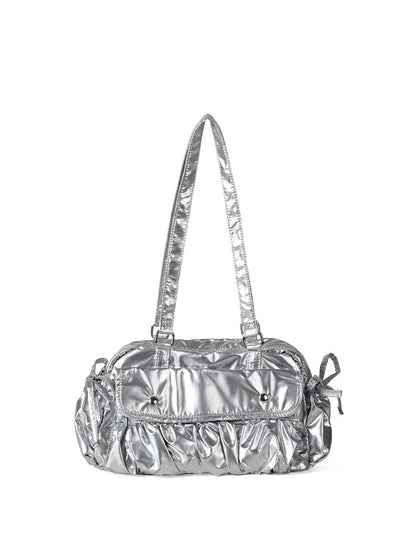 Small shoulder bag for women, pleated nylon shoulder bag, baguette bag, fashionable large capacity shoulder bag for women hobo