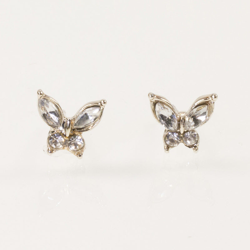 Butterfly stud earrings set