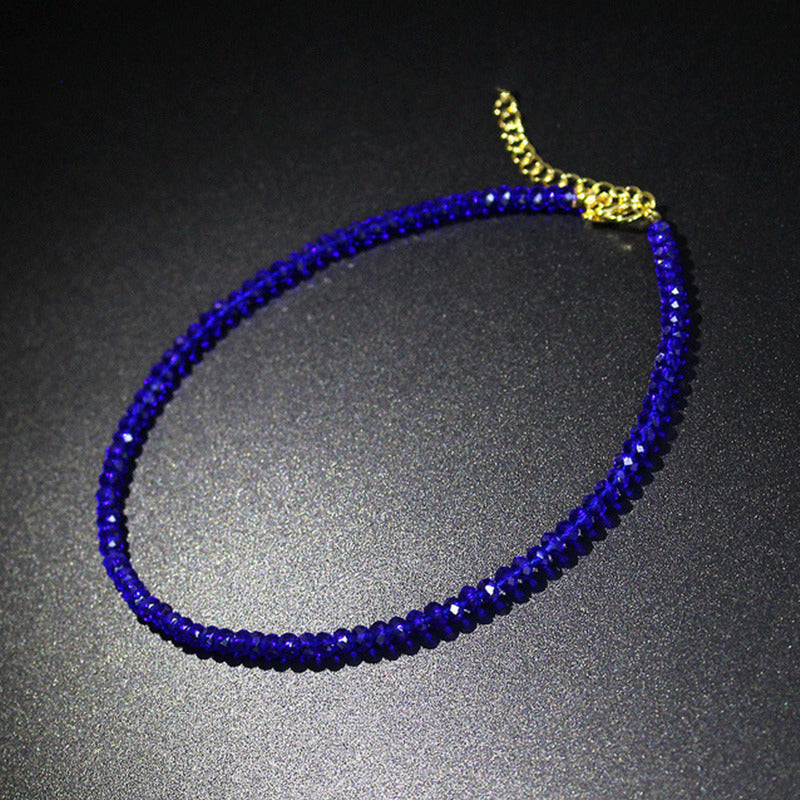 Simple Black Beads Short Necklace