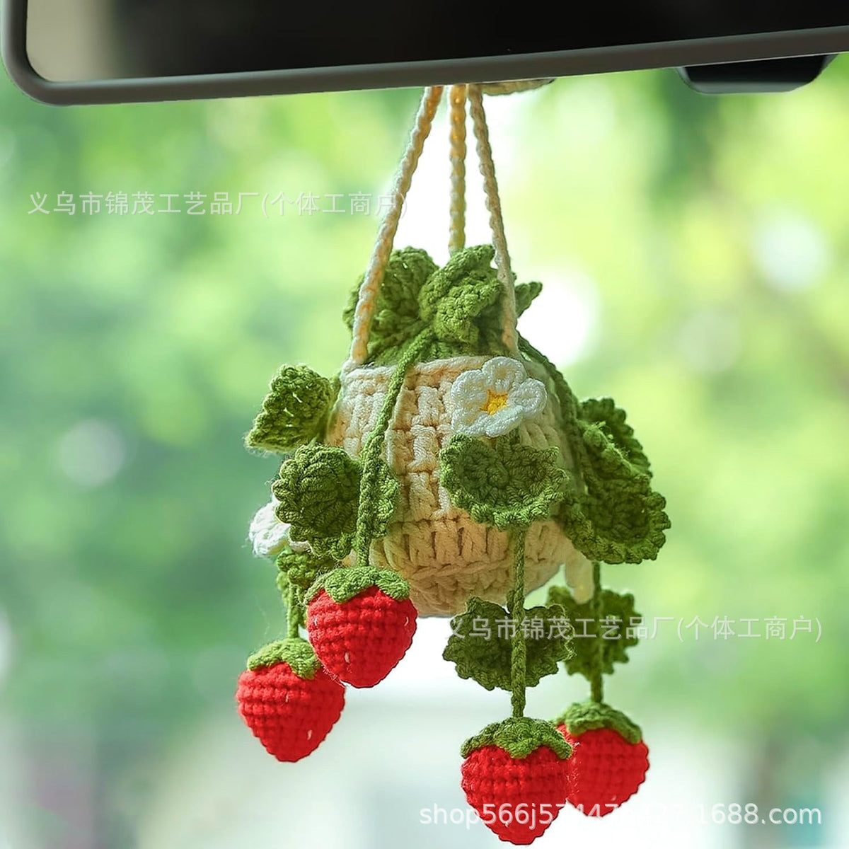 Car plant pendant Car decoration Rearview mirror pendant Creative wool in the car