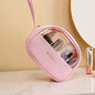 Portable large-capacity travel translucent cosmetic bag, Pu multi-functional waterproof toilet bag, portable skin care product storage bag, makeup bag organizer,Makeup bags, small