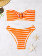Swimsuit sexy striped tube top bikini swimsuit female bikini