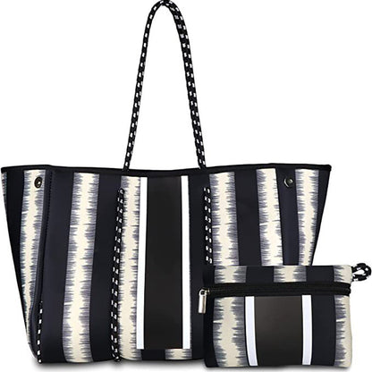 Neoprene Perforated Beach Bucket Bag – Two-in-One Mother-Child Tote, Large Swimming Sand-Proof Purse