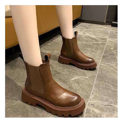 Chunky Heel Chelsea Ankle Boot