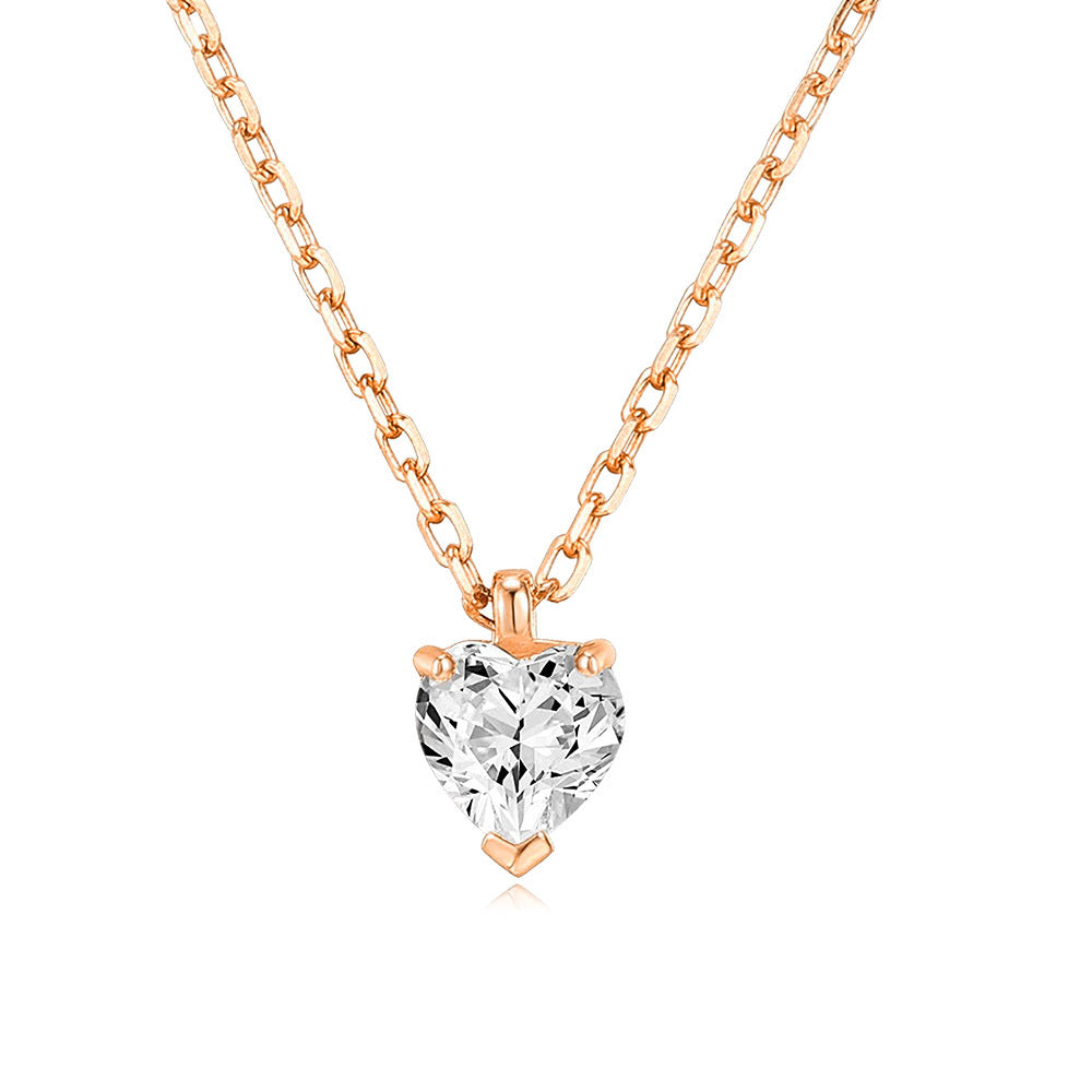 Single Zircon Pendant Necklace new