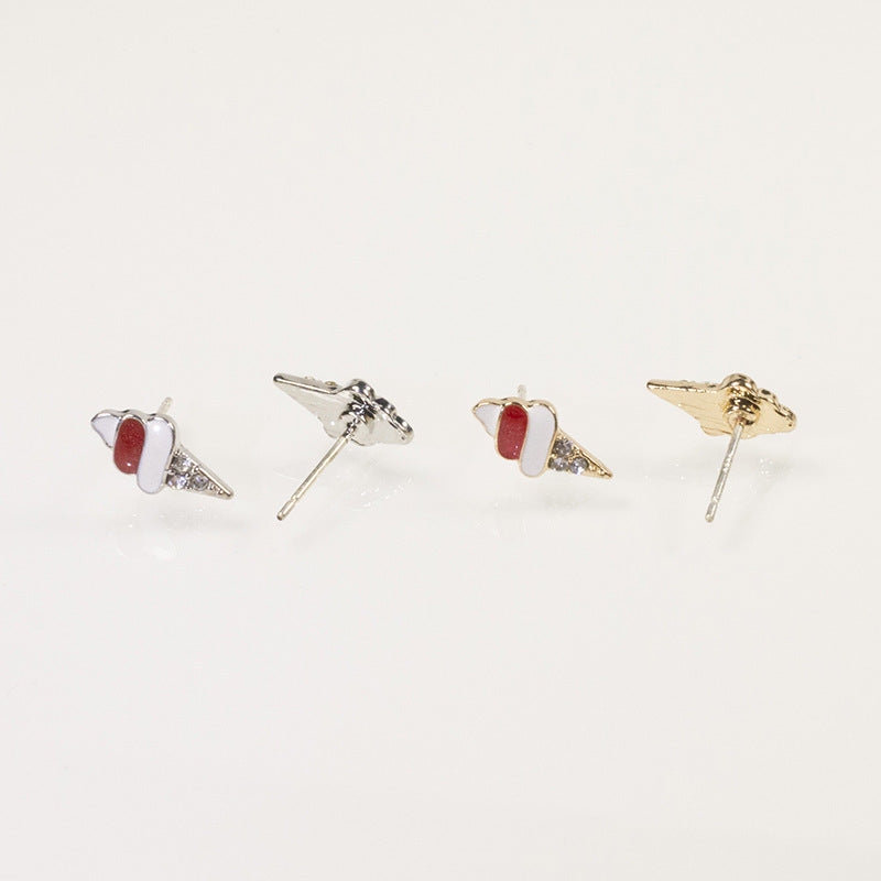Ice cream star stud earrings set