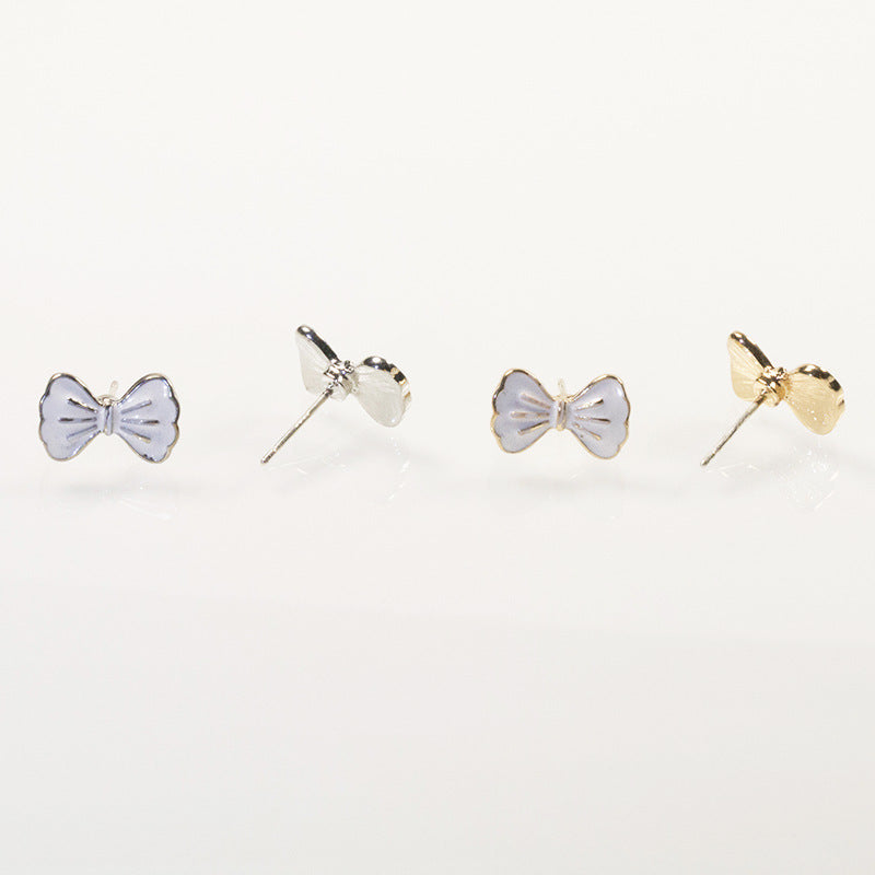 Bow pony earring set