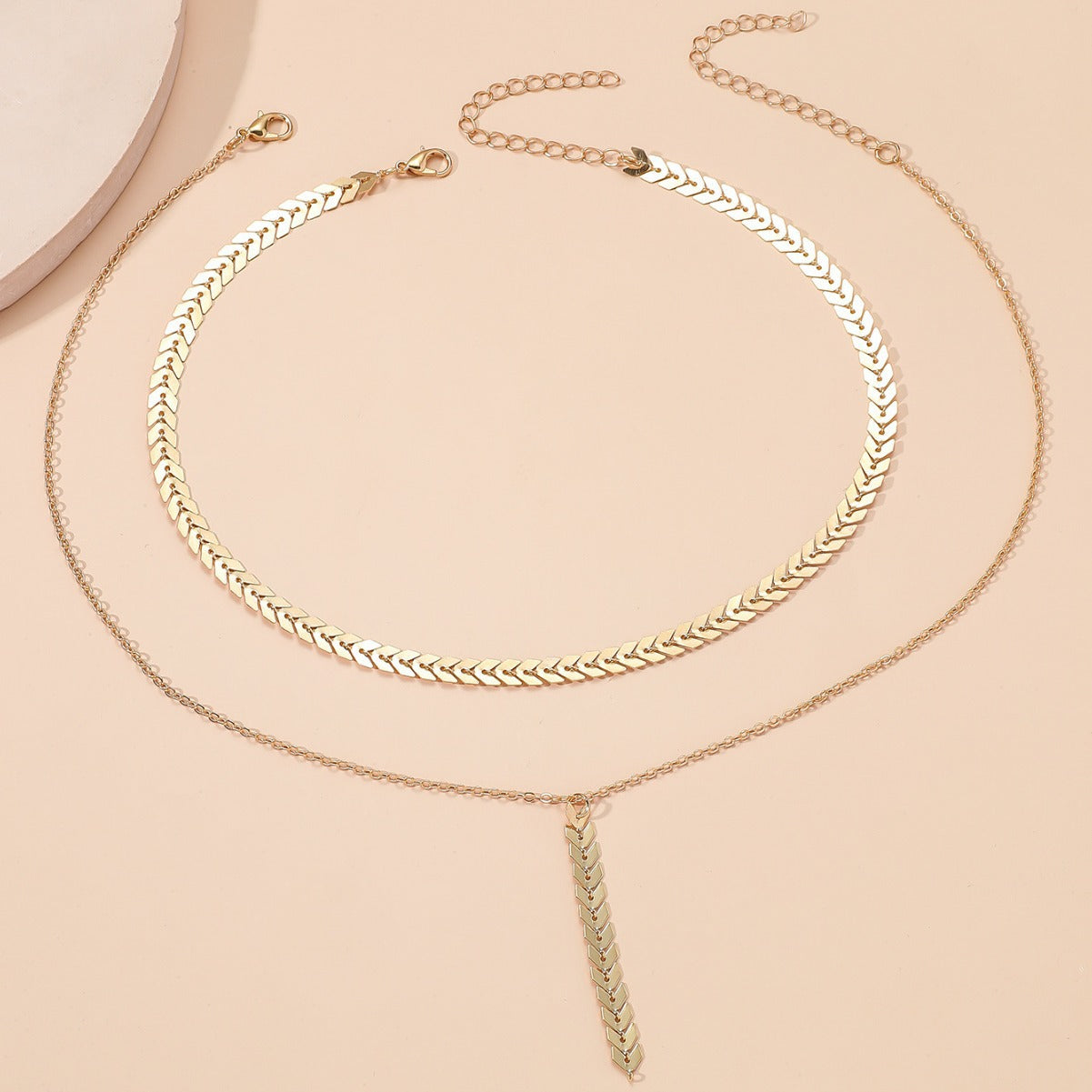 Wheat Chain Choker Layer Necklace