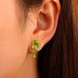 Personality Punk Frog Stud Earrings Detachable Cute 3D Animal Earrings