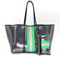 Camo Leopard Black Print Beach Tote – Women’s Neoprene Travel Bag, Diving Fabric Casual Handbag