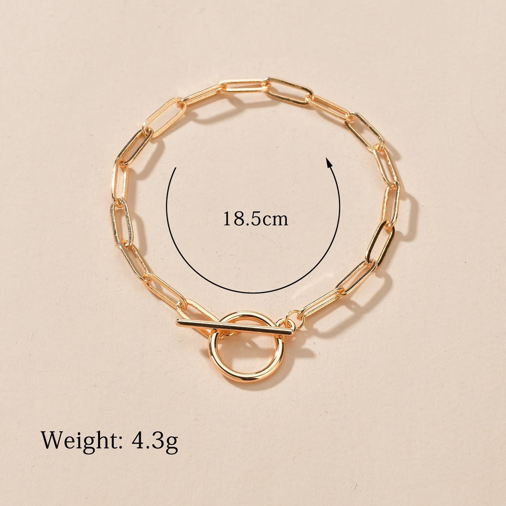 Toggle Paper Link Chain Bracelet