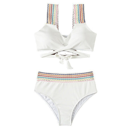 Women's Sexy Bikini Swimsuit Two Piece with Straps Beach Swimwear