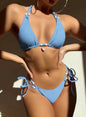 Swimsuit women's senior sensual sexy bikini solid color women's swimsuit popular swimsuit