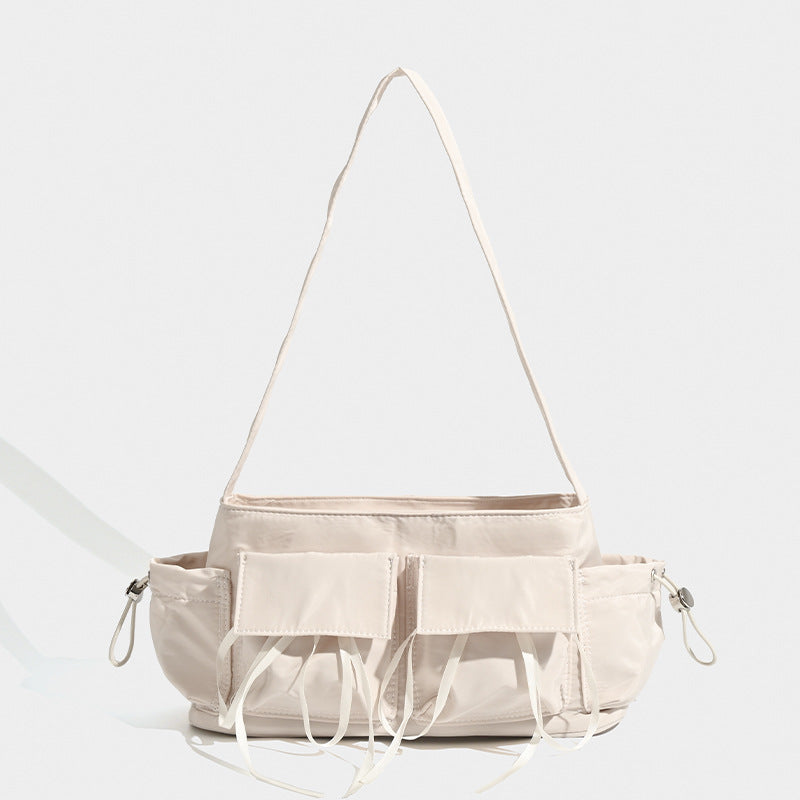 Summer nylon texture portable shoulder bag, casual shoulder bag, hobo shoulder bag, top handle shoulder purse