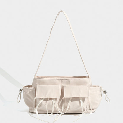 Summer nylon texture portable shoulder bag, casual shoulder bag, hobo shoulder bag, top handle shoulder purse