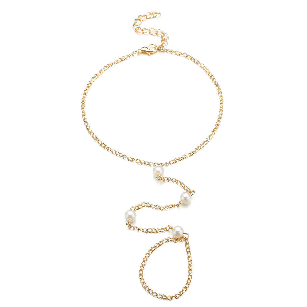 Summer Beach Style Alloy Mittens Anklet Jewelry