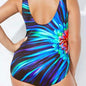 Plus Size One Piece Swimsuit Floral Print Women's Bikini Swimwear