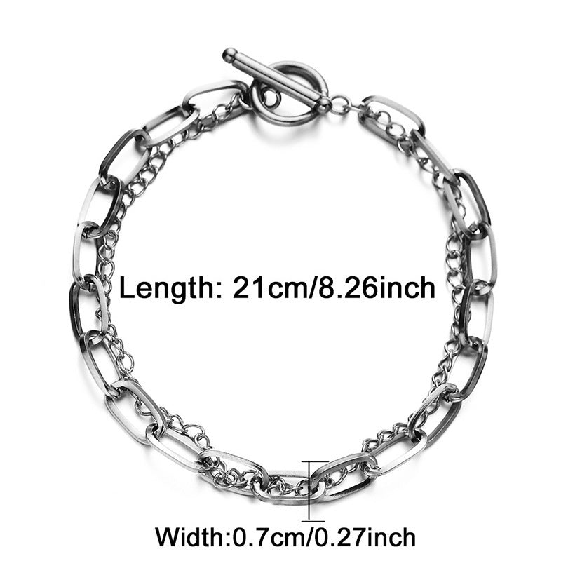 Paper Clip Chain Bracelet Set