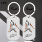 Personalized Keychains for Women Customized Key Chains Men Engraved Name Inspirational Stainless Steel Dog Tag