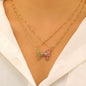 Butterfly Necklace & Bracelet Best Friend BFF Color Zircon Asymmetric Magnetic Jewelry