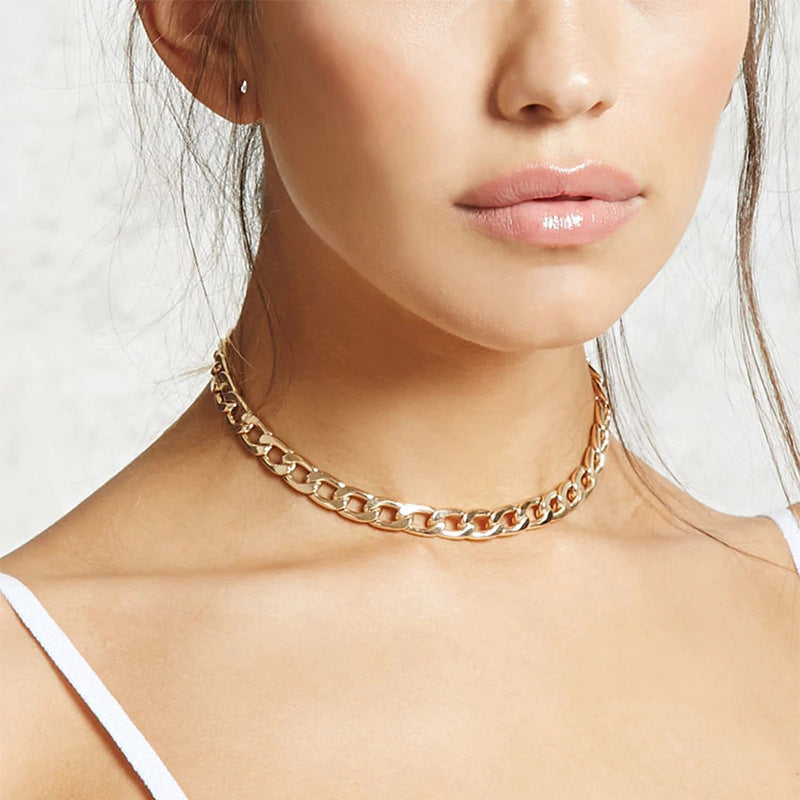 Hip Hop Chunky Cuban Link Chain Necklace for Women