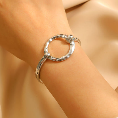 Exaggerated Alloy Round Square Geometric Electroplated Bracelet Fashion Minimalist
