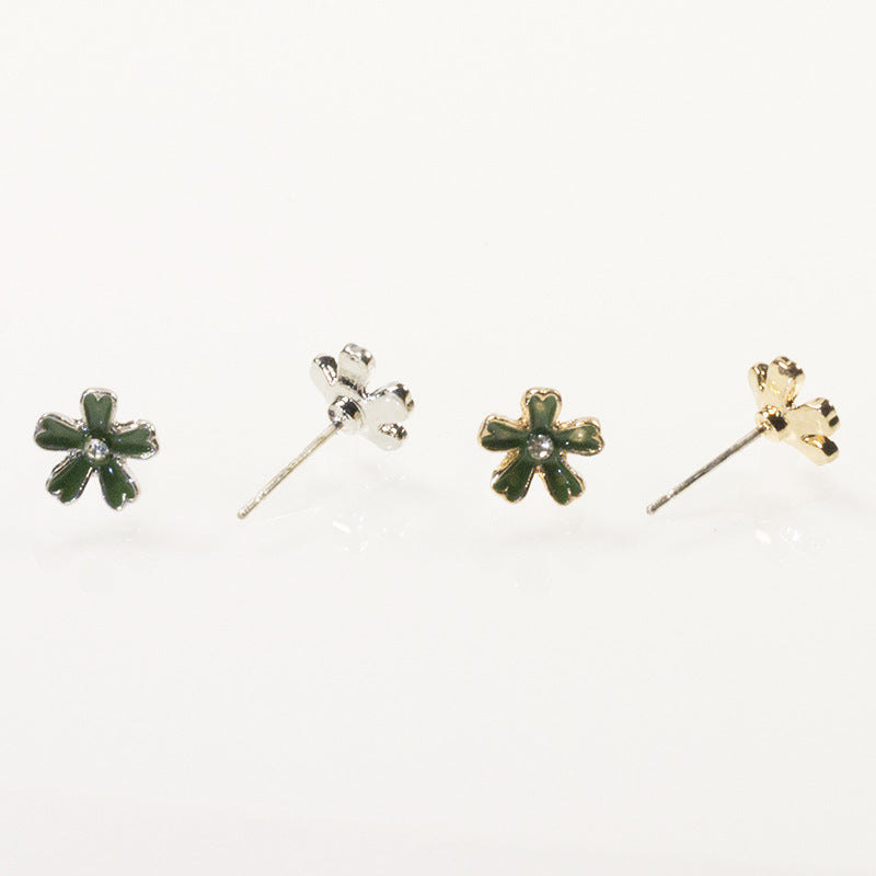 Enamel Flower Stud Earrings