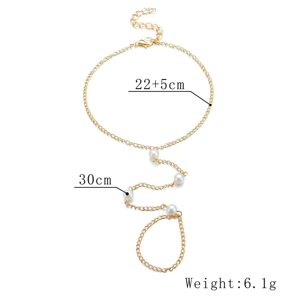 Summer Beach Style Alloy Mittens Anklet Jewelry