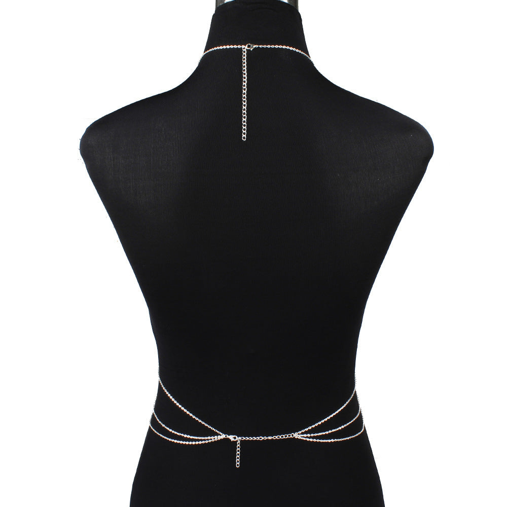 Multi-layered Tassel Pearl Chain Belly Waist Necklace Body Chain