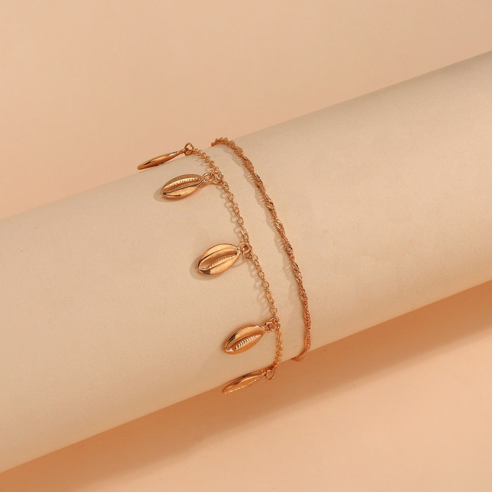 Shell Pendant Bracelet Anklet Chain Beach Foot Jewelry