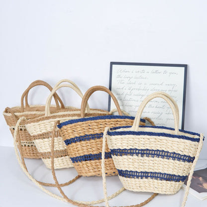 Handwoven Straw Shoulder Bag – Women's Exquisite Beach Vacation Purse, Premium Resort Tote