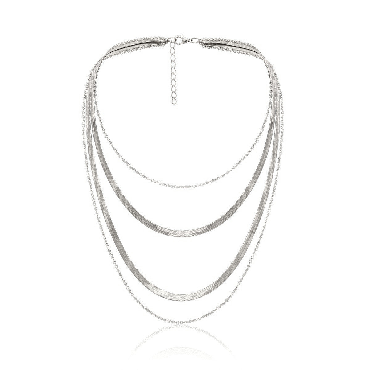 Multi Layer Snake Bone Chain Necklace Choker for Women