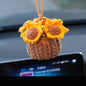 Car plant pendant Car decoration Rearview mirror pendant Creative wool in the car
