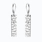 Brass real gold electroplating niche light luxury karst pleated earrings women's earrings