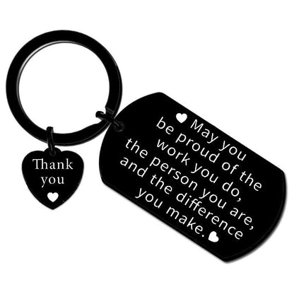 Stainless Steel Keychain Thanksgiving Inspirational Gifts for Family, Friends and Colleagues