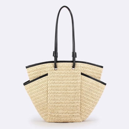 Handwoven Large Tote – Designer Beach Bag, Daily Casual Vacation Purse, Versatile Women's Accessory