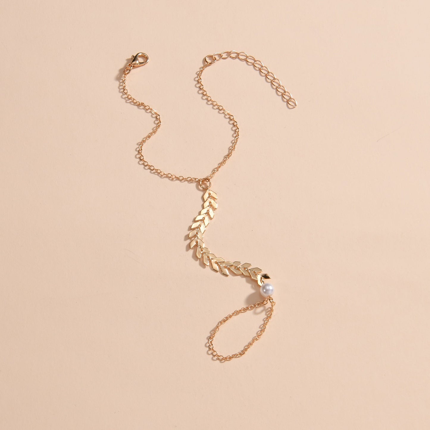 Wheat Chain Elegant Pearl Bracelet