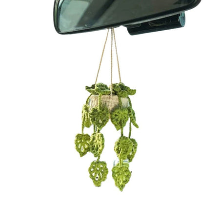 Car plant pendant Car decoration Rearview mirror pendant Creative wool in the car