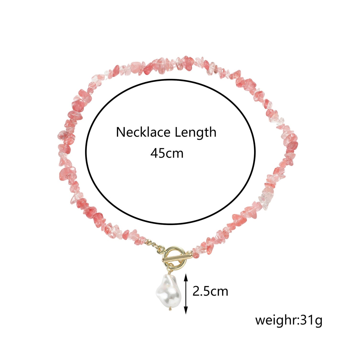 Natural Stone Bead Necklace