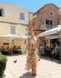 Off-the-Shoulder Women's Fashion Chiffon Printed Ethereal Long Elegant Evening Gown