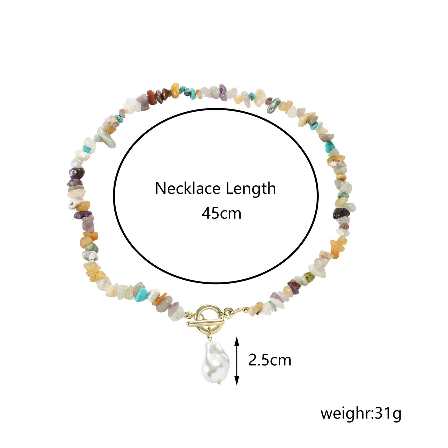 Natural Stone Bead Necklace