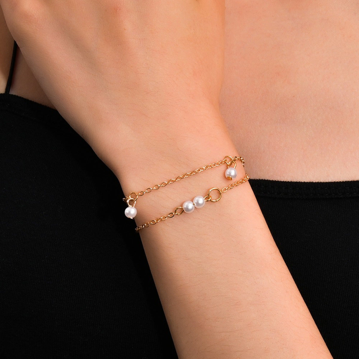 Tiny Pearl Chain Necklace